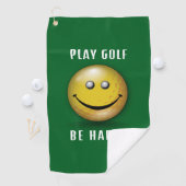 Minimalistisch Elegant Happy Golfer-ontwerp Golfhanddoek (Insitu)