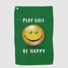 Minimalistisch Elegant Happy Golfer-ontwerp Golfhanddoek