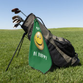 Minimalistisch Elegant Happy Golfer-ontwerp Golfhanddoek (Groen)