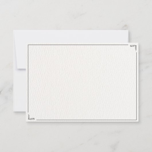 Minimalistisch Elegant Huwelijk Modern Monogram Bedankkaart (Achterkant)