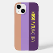 Minimalistisch Elegant Indigo Colourblock Jouw naa Case-Mate iPhone Case (Achterkant)