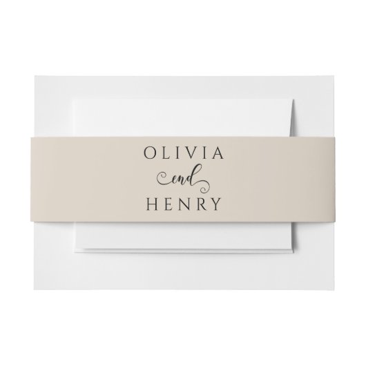 Minimalistisch Elegant Kalligrafie Script Bruiloft Uitnodigingen Wikkel (Voorkant Voorbeeld)