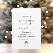 Minimalistisch Elegant Kerstdiner Kaart