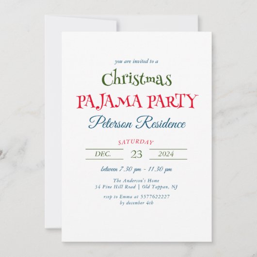 Minimalistisch Elegant Kerstfeest Kaart (Voorkant)