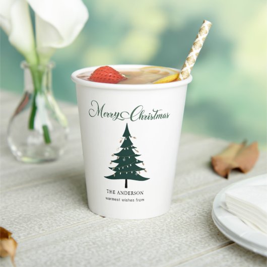 Minimalistisch Elegant Kerstfeest Papieren Bekers (Insitu)