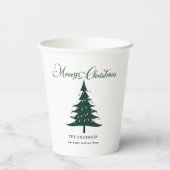 Minimalistisch Elegant Kerstfeest Papieren Bekers (Achterkant)