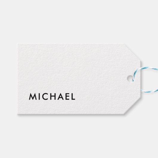 Minimalistisch elegant klassiek, eenvoudig cadeaulabel (Voorkant (Horizontaal))