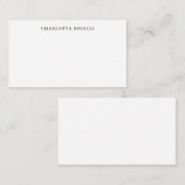 Minimalistisch elegant klassiek, eenvoudig informatiekaartje (Voorkant / Achterkant)
