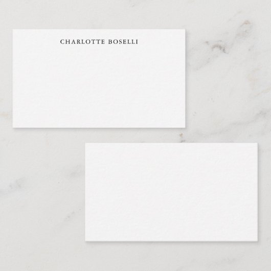 Minimalistisch elegant klassiek, eenvoudig informatiekaartje (Voorkant / Achterkant)