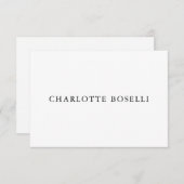 Minimalistisch elegant klassiek, eenvoudig informatiekaartje (Voorkant / Achterkant)