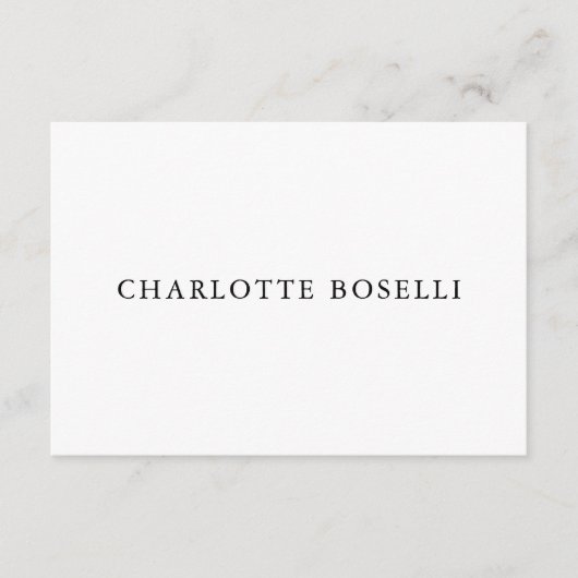 Minimalistisch elegant klassiek, eenvoudig informatiekaartje (Voorkant)