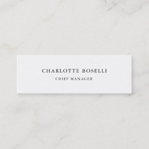 Minimalistisch elegant klassiek, eenvoudig mini visitekaartje