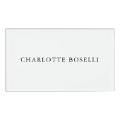 Minimalistisch elegant klassiek, eenvoudig naambadge (Voorkant)