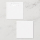 Minimalistisch elegant klassiek, eenvoudig notitiekaartje (Voorkant / Achterkant)