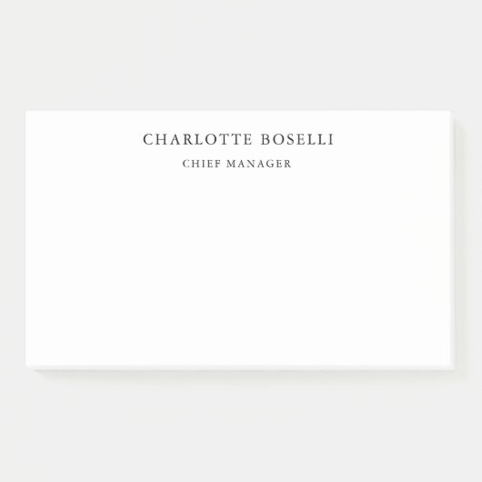 Minimalistisch elegant klassiek, eenvoudig post-it® notes (Voorkant)