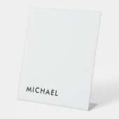 Minimalistisch elegant klassiek, eenvoudig reclamebord met voetstuk (Voorkant)