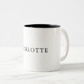 Minimalistisch elegant klassiek, eenvoudig tweekleurige koffiemok (Voorkant rechts)