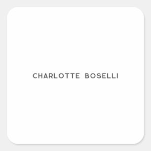 Minimalistisch elegant klassiek, eenvoudig vierkante sticker
