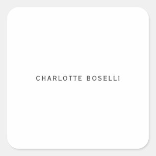 Minimalistisch elegant klassiek, eenvoudig vierkante sticker