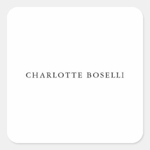 Minimalistisch elegant klassiek, eenvoudig vierkante sticker