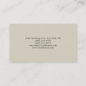 Minimalistisch elegant klassiek, eenvoudig visitekaartje (Achterkant)