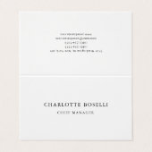 Minimalistisch elegant klassiek, eenvoudig visitekaartje (Buitenkant ongevouwen)