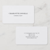 Minimalistisch elegant klassiek, eenvoudig visitekaartje (Voorkant / Achterkant)