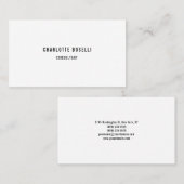 Minimalistisch elegant klassiek, eenvoudig visitekaartje (Voorkant / Achterkant)