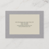 Minimalistisch elegant klassiek, eenvoudig visitekaartje (Achterkant)