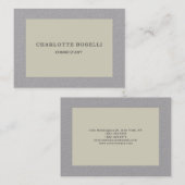 Minimalistisch elegant klassiek, eenvoudig visitekaartje (Voorkant / Achterkant)