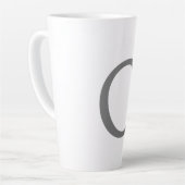 Minimalistisch Elegant Klassiek Monogram Initiaal Latte Mok (Linkerhoek)
