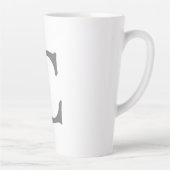 Minimalistisch Elegant Klassiek Monogram Initiaal Latte Mok (Rechts)