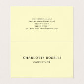 Minimalistisch elegant klassiek professioneel cum visitekaartje (Buitenkant ongevouwen)