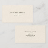 Minimalistisch elegant klassiek professioneel cum visitekaartje (Voorkant / Achterkant)