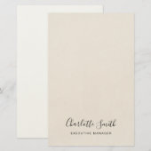 Minimalistisch elegant klassieker briefpapier (Voorkant / Achterkant)