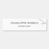 Minimalistisch elegant klassieker bumpersticker (Voorkant)