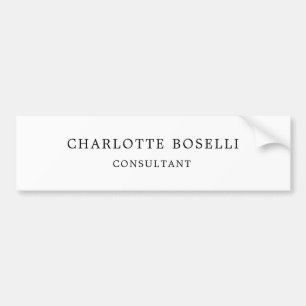 Minimalistisch elegant klassieker bumpersticker