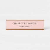 Minimalistisch elegant klassieker bureau naambordje (Voorkant)