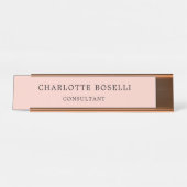 Minimalistisch elegant klassieker bureau naambordje (Voorkant)