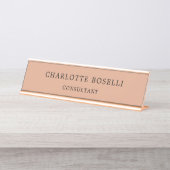 Minimalistisch elegant klassieker bureau naambordje (Voorkant)