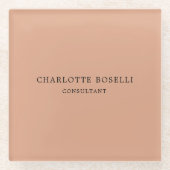 Minimalistisch elegant klassieker glazen onderzetter (Voorkant)