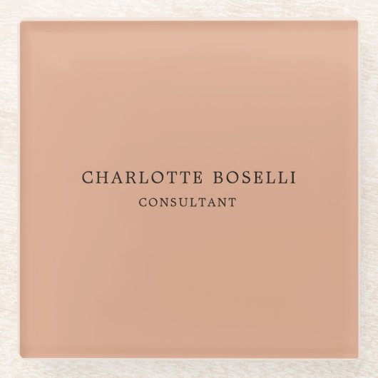 Minimalistisch elegant klassieker glazen onderzetter (Voorkant)