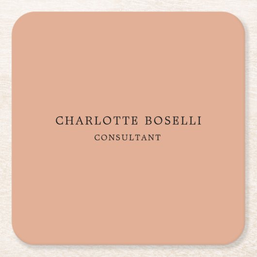 Minimalistisch elegant klassieker kartonnen onderzetters (Voorkant)