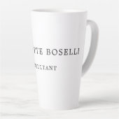 Minimalistisch elegant klassieker latte mok (Rechterhoek)