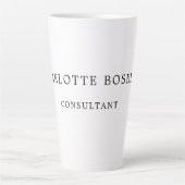 Minimalistisch elegant klassieker latte mok (Voorkant)