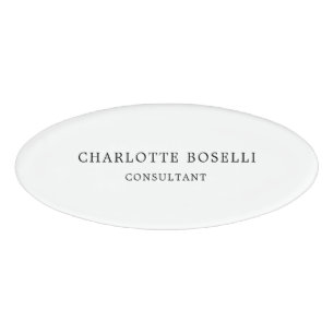Minimalistisch elegant klassieker naambadge