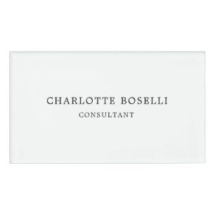 Minimalistisch elegant klassieker naambadge