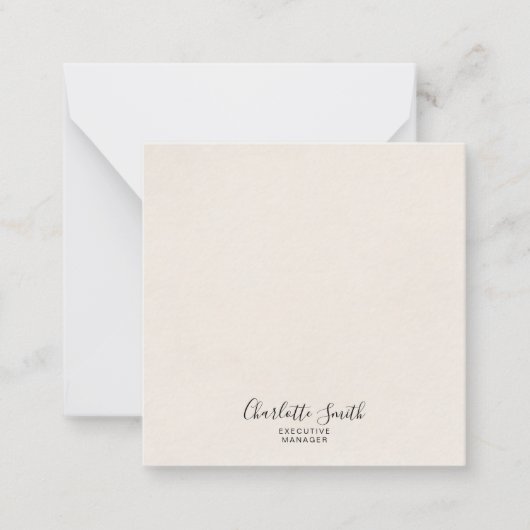 Minimalistisch elegant klassieker notitiekaartje (Voorkant)