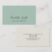 Minimalistisch elegant klassieker visitekaartje (Voorkant / Achterkant)