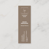 Minimalistisch elegant Logo interieurontwerp Mini Visitekaartje (Achterkant)